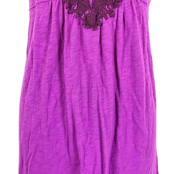 Eddie Bauer Womens Crochet Knit 100% Cotton Sleeveless Purple Casual Dress Small - Picture 6 of 16